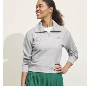 Prince x Target pickleball grey French terry zip pullover sweatshirt top XS L XL
